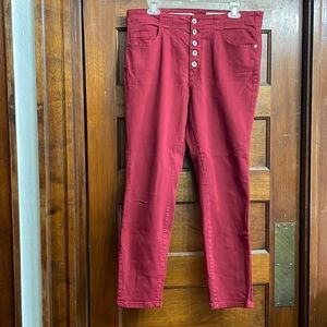 Anthropologie red jeans